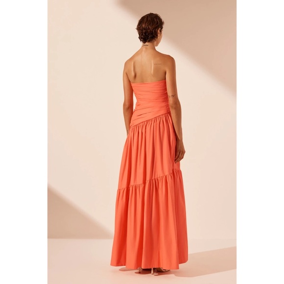 Shona Joy Maiori Strapless Coral Maxi - US Size 2 - Picture 2 of 3